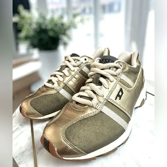 🔥🔥 DIESEL Proton Y2K Retro Sneakers Leather 2000 Vintage Size 7