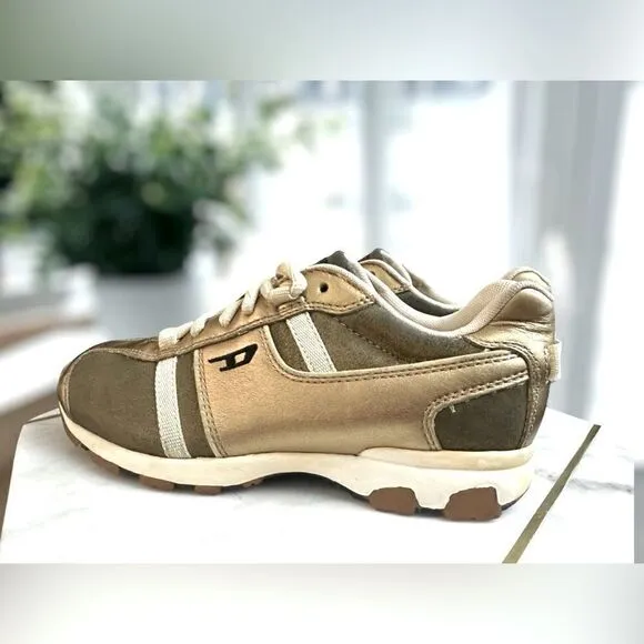 🔥🔥 DIESEL Proton Y2K Retro Sneakers Leather 2000 Vintage Size 7