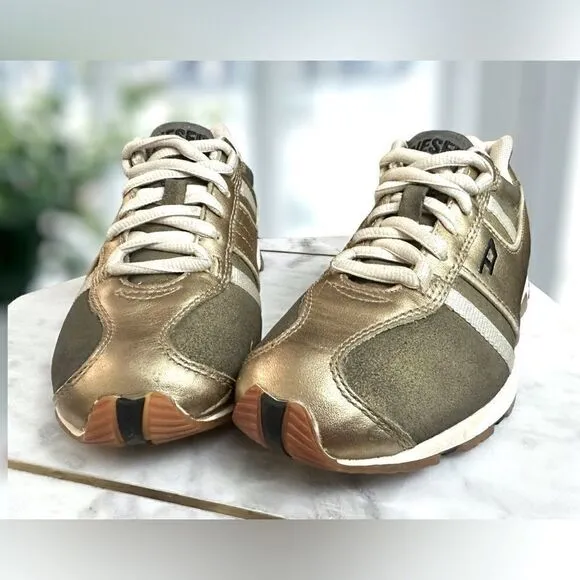 🔥🔥 DIESEL Proton Y2K Retro Sneakers Leather 2000 Vintage Size 7