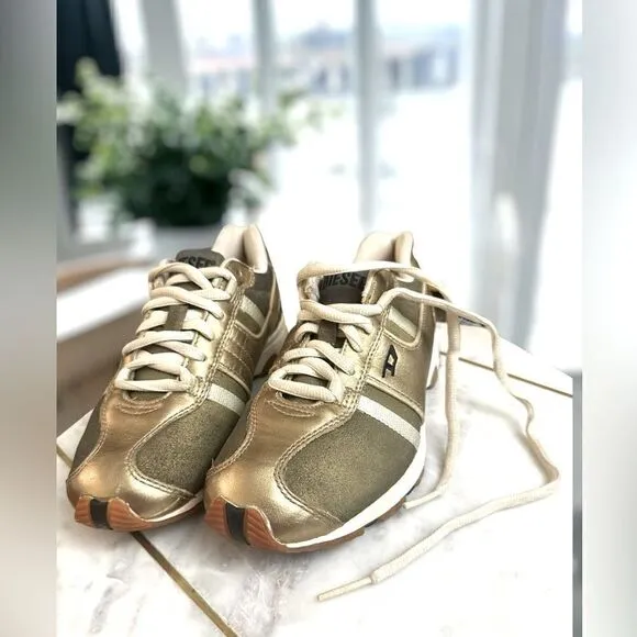 🔥🔥 DIESEL Proton Y2K Retro Sneakers Leather 2000 Vintage Size 7