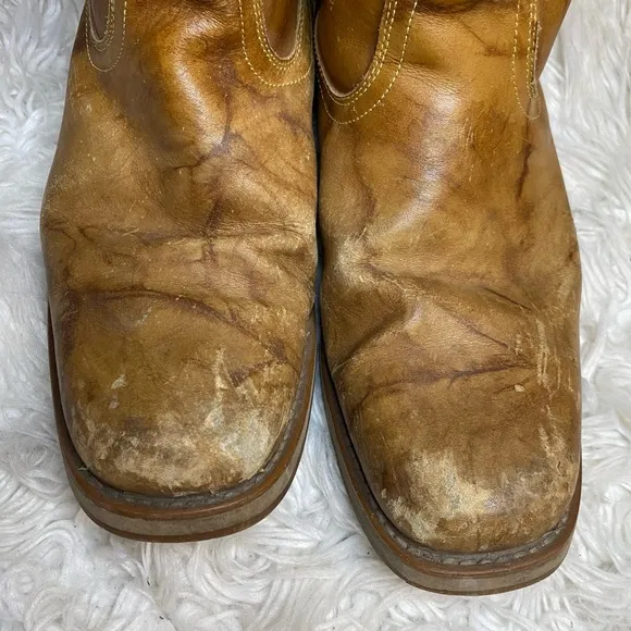 Dingo vintage marbled leather campus boots