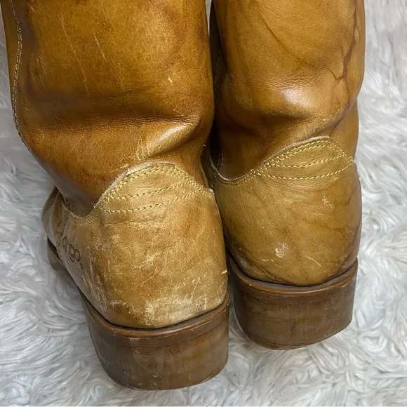 Dingo vintage marbled leather campus boots