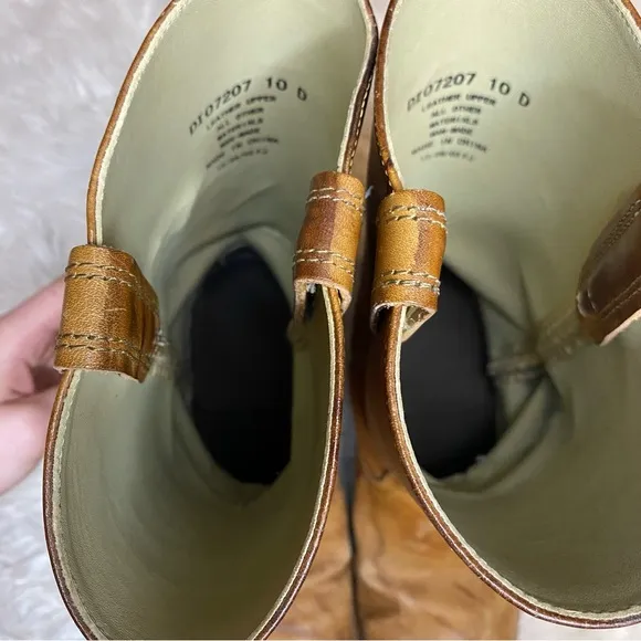 Dingo vintage marbled leather campus boots