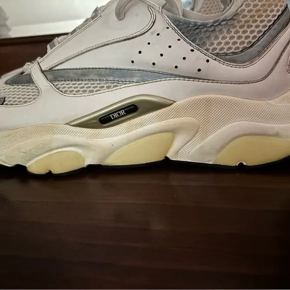 Dior B22 Men's Athletic Shoes - Cream and Gray