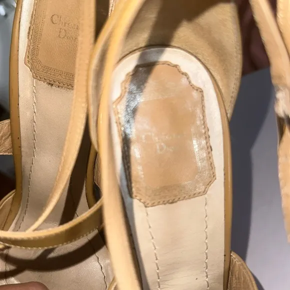 Dior excapade iconic wedge sandals logo hardware platform shoes