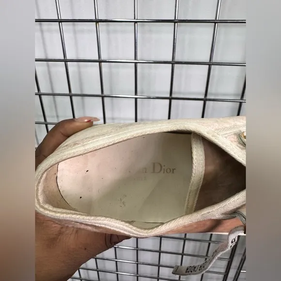 Dior Pink Velvet Low Top Walk’N’Dior Sneakers size 41