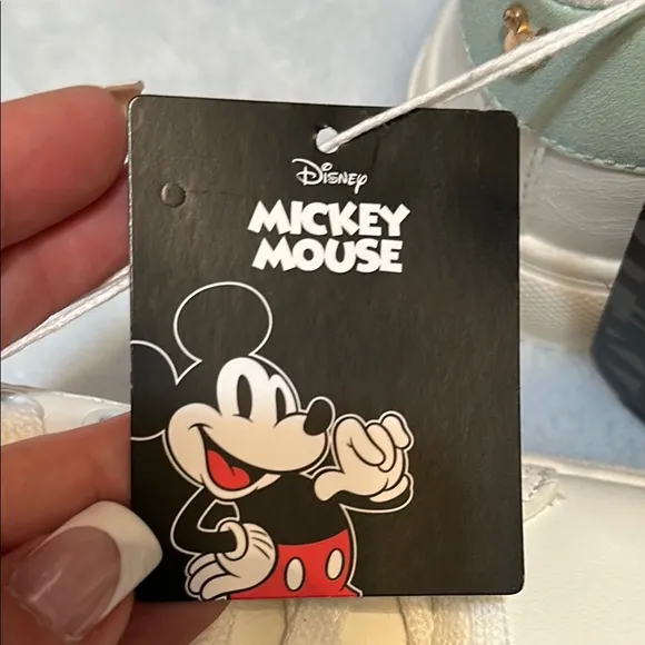 Disney White and Gold Sneakers Mickey Mouse NWT Size 9 Aldi