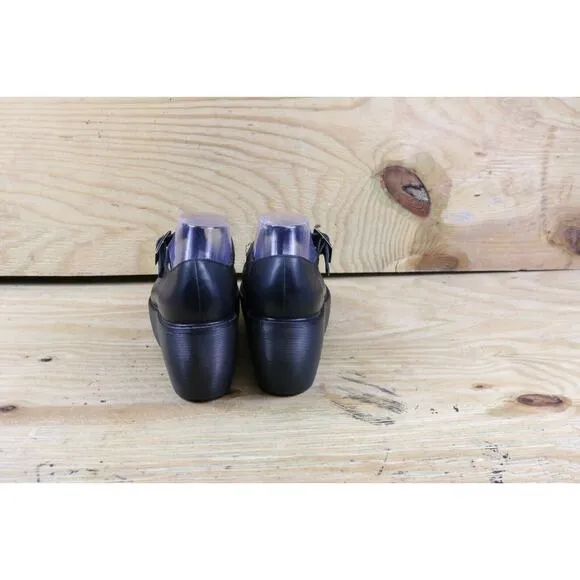 Doc Dr Martens Womens 10 Black Leather Karina Platform Mary Jane Shoes
