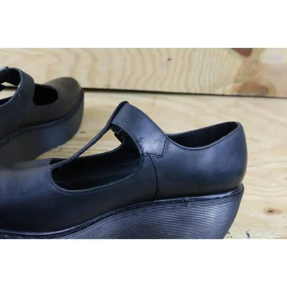 Doc Dr Martens Womens 10 Black Leather Karina Platform Mary Jane Shoes