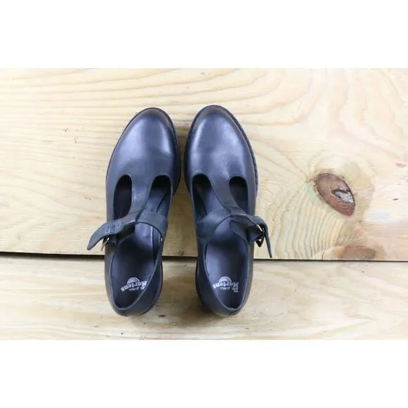 Doc Dr Martens Womens 10 Black Leather Karina Platform Mary Jane Shoes