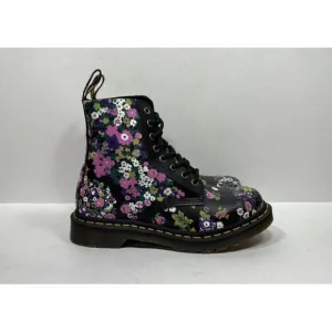 Doc Dr. Martens Boots Womens Size 7 1460 Pascal Black Multi Vintage Floral