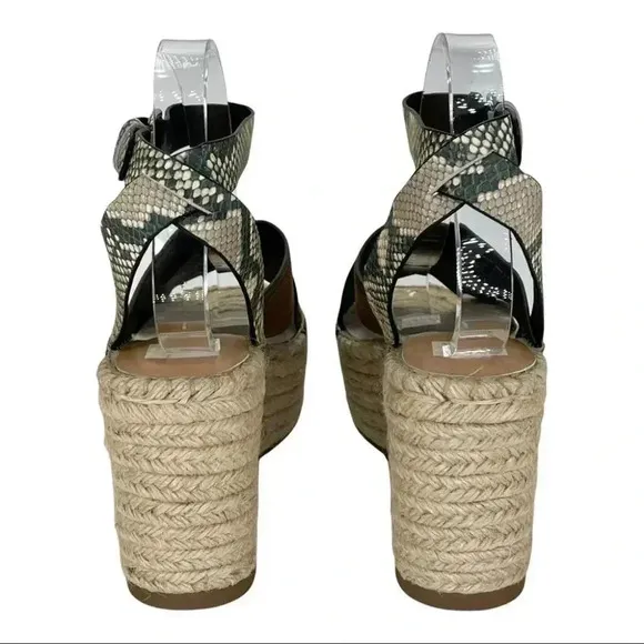 Dolce Vita Carsie Olive Nubuck Leather Espadrille Platform Womens Sandals