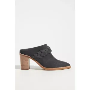 Dolce Vita Classic Serla Suede Pointed Toe High Heel Mules Black Size 6 NWT