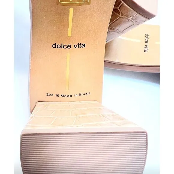 Dolce Vita prianna heeled tan romantic chic minimal womens shoes sz 10