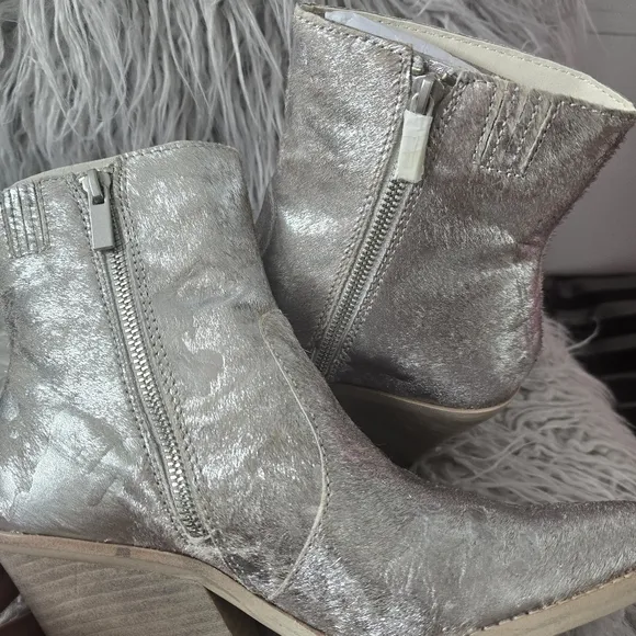 Dolce Vita Volli Silver Multi Calf Hair Boots
