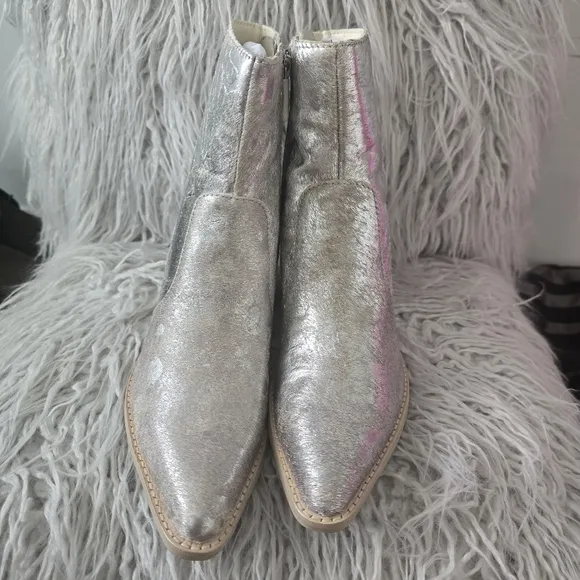 Dolce Vita Volli Silver Multi Calf Hair Boots