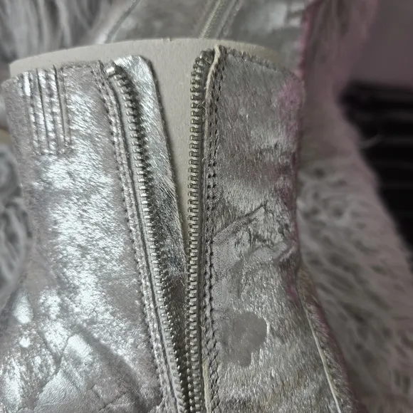 Dolce Vita Volli Silver Multi Calf Hair Boots