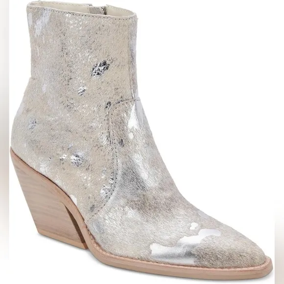 Dolce Vita Volli Silver Multi Calf Hair Boots