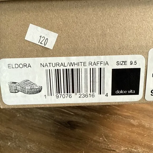Dolce Vita women's eldora raffia platform sandals Natural 9.5