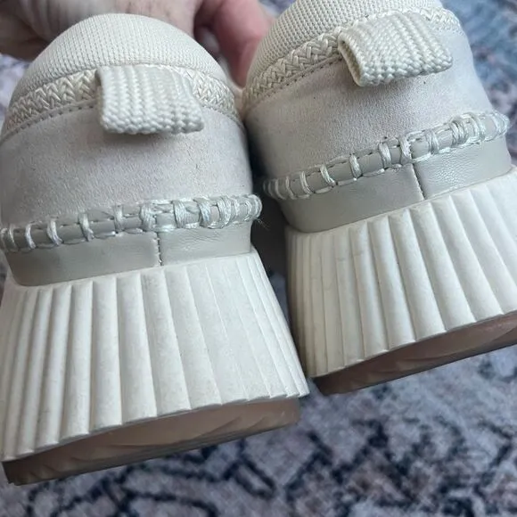 Dolce Vita Dolen Danae Sneakers Ivory Grey Sandstone Size 8.5 Platform Shoes