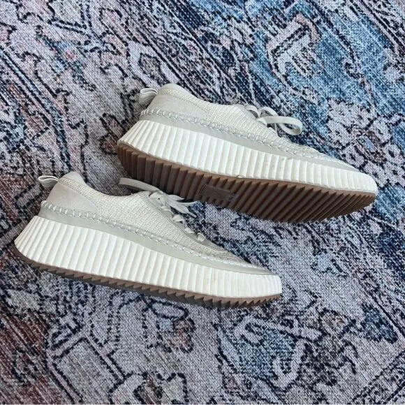Dolce Vita Dolen Danae Sneakers Ivory Grey Sandstone Size 8.5 Platform Shoes