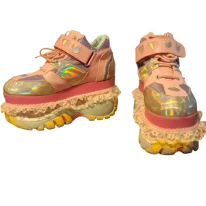 DOLLS KILL Sugar Thrillz Fairy Walker Pastel And Holographic Platform Shoes