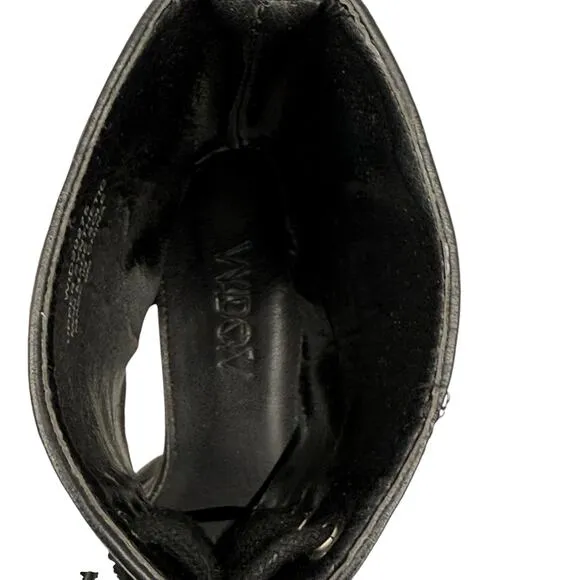Dolls Kill Women's Widow Black Platform Sandal Booties Lace Up Sz 9 Dark Gothic