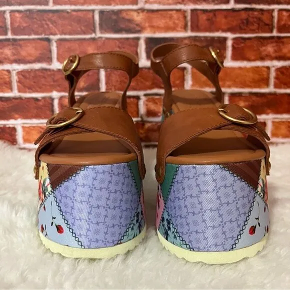 Dolls Kill X Holly Hobbie Stitched With Love Patchwork Sandals NIB Y2K SZ 8