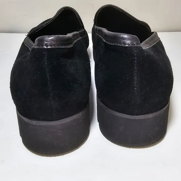 Donald J Pliner Black Suede Elen Lug Sole Flatform Platform Shoes, sz 8.5