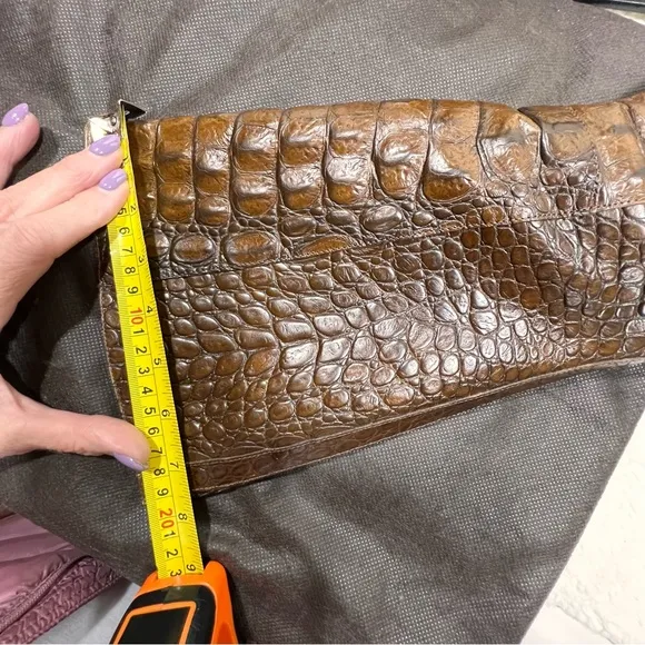 Donald J. Pliner Brown Croc-Embossed Women's 11 Western Boots