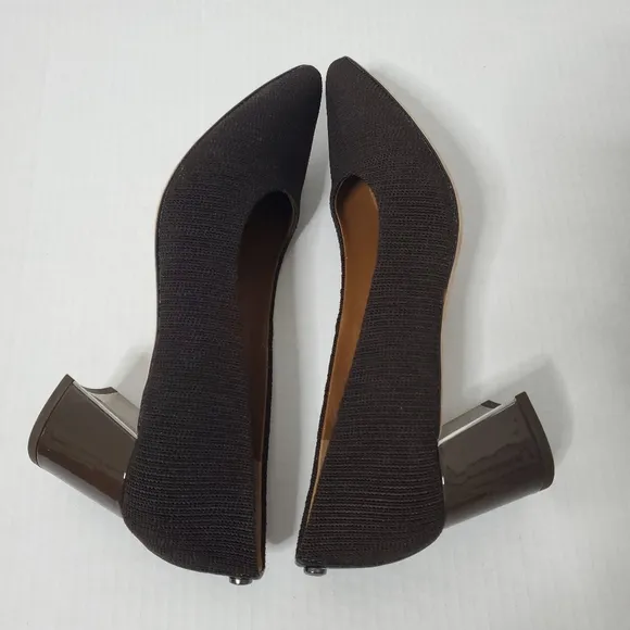 Donald Pliner Suzette Slip On Pump Shoes Womens Size 7 Brown Casual Chic Office