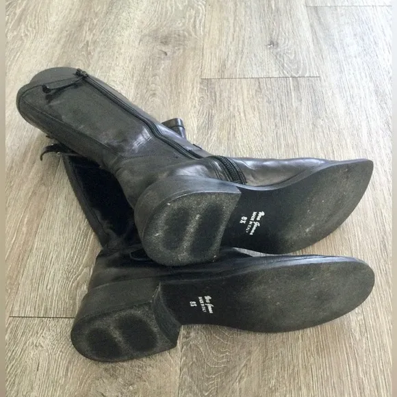 DONALD PLINER VERA GOMMA ITALIAN LEATHER MOTO STYLE BOOTS