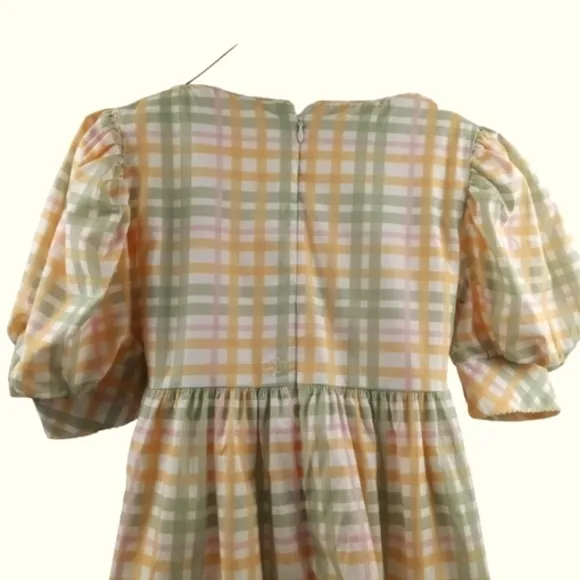 Dondolo Stripe Pastel Color Puff Sleeve Maxi Dress XS