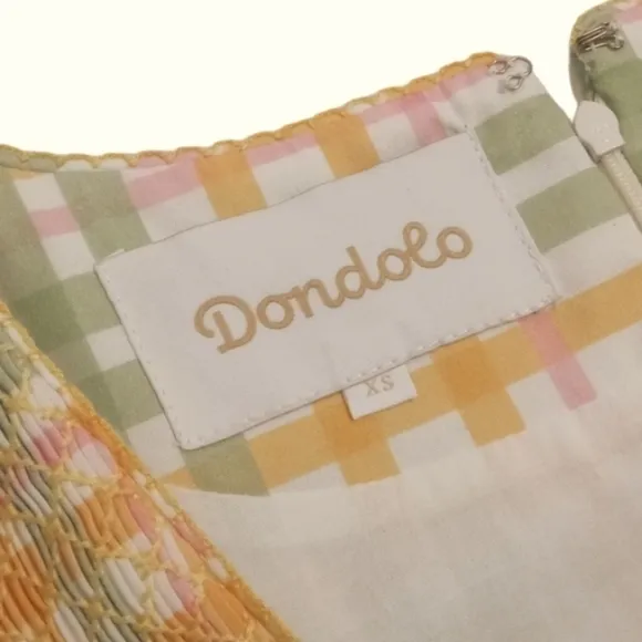 Dondolo Stripe Pastel Color Puff Sleeve Maxi Dress XS