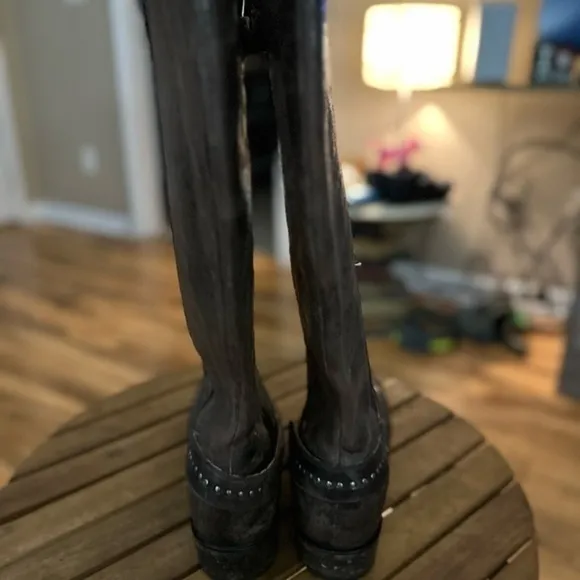 Double H DH Sonora Women’s Distressed Brown Leather Cowboy Boots Size 9.5 M. GVU
