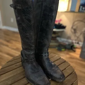Double H DH Sonora Women’s Distressed Brown Leather Cowboy Boots Size 9.5 M. GVU