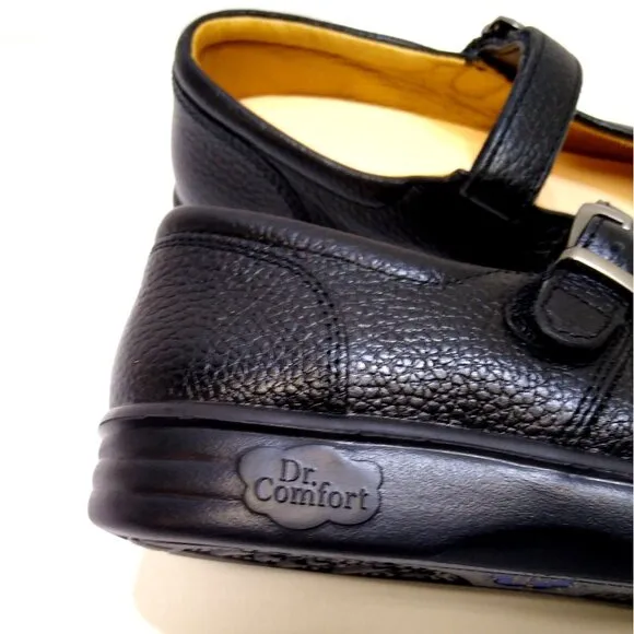 Dr. Comfort #4410 Merry Jane Pebbled Leather Therapeutic Shoes Women's 7W NWOB