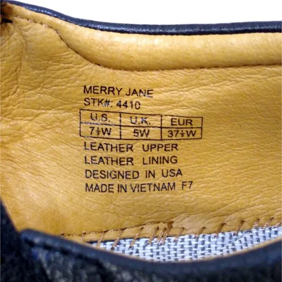 Dr. Comfort #4410 Merry Jane Pebbled Leather Therapeutic Shoes Women's 7W NWOB