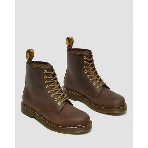 Dr. Martens 1460 Crazy Horse Leather Lace Up Boots Brown Size 11