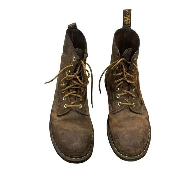 Dr. Martens 1460 Crazy Horse Leather Lace Up Boots Brown Size 11