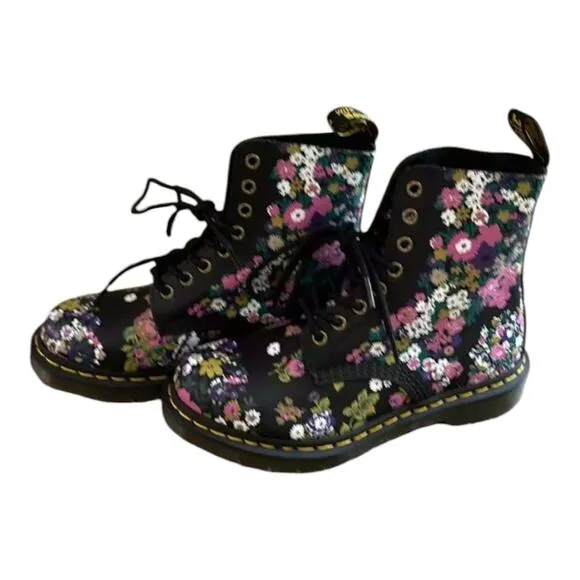 DR MARTENS 1460 PASCAL BOOTS UK 5 EU 38 US 7 VINTAGE FLORAL DOCS New!