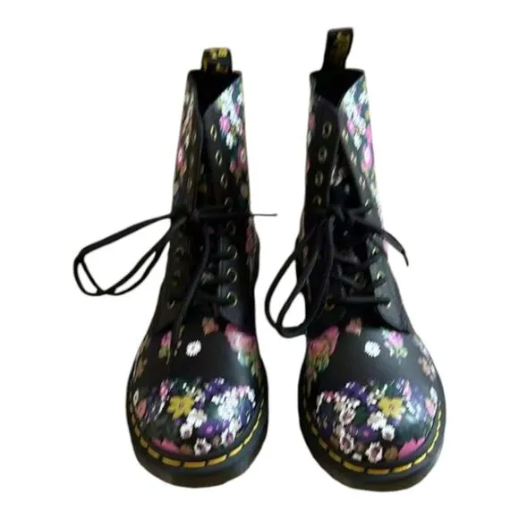 DR MARTENS 1460 PASCAL BOOTS UK 5 EU 38 US 7 VINTAGE FLORAL DOCS New!