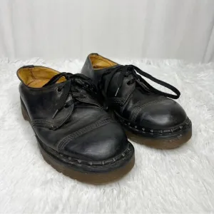 DR. MARTENS / 8266 vintage black oxford lace up cap toe platform shoes / 6