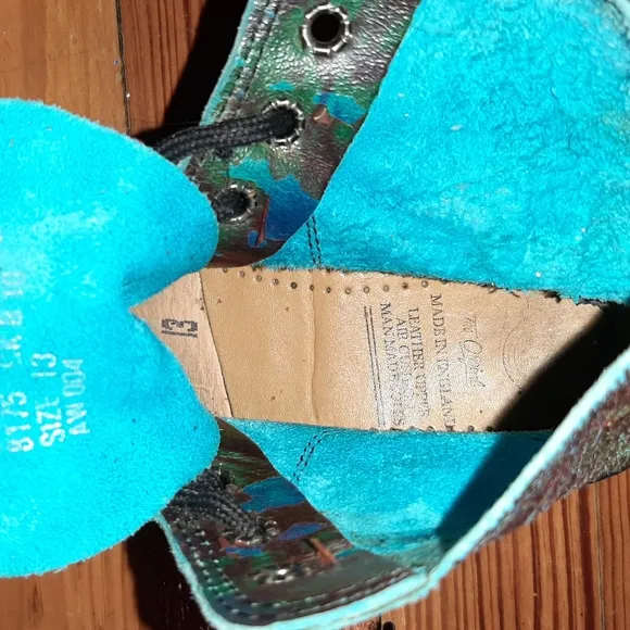 DR. MARTENS • 90s Turquoise Tie Dye Leather Boots
