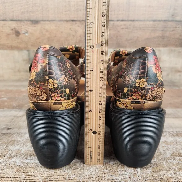 Dr Martens Adaya Women's Size 7 Floral Asia Tattoo Print Wedge Platform Sandals