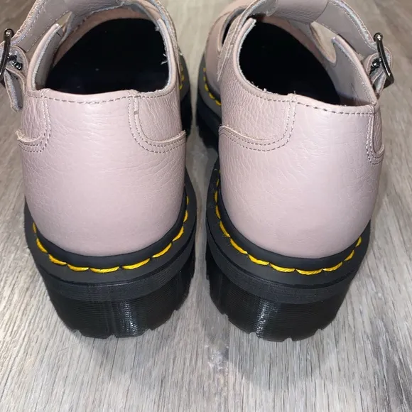 Dr Martens Bethan Quad Retro Mary Jane Platform Taupe Woman’s 9 Shoes NWOB