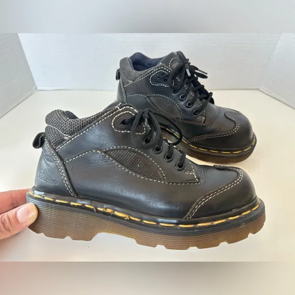 DR. MARTENS Docs DM’s Chunky Platform Leather Lace Up Boot Shoes UK 1 England