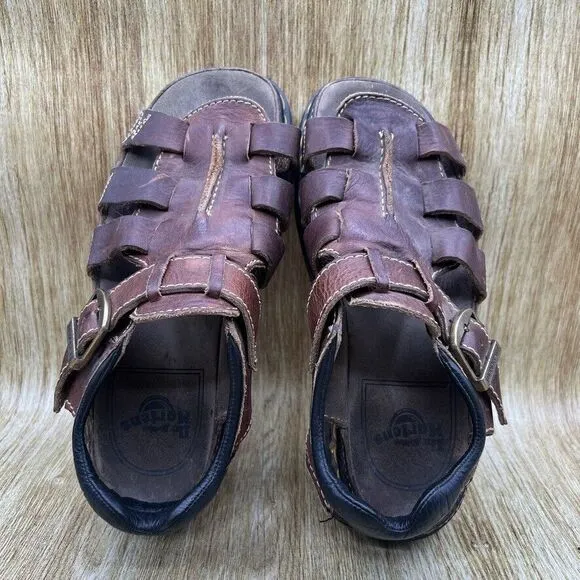 Dr. Martens Fisherman Platform Sandals Mens Size 11 Made in England 5A23 Leather