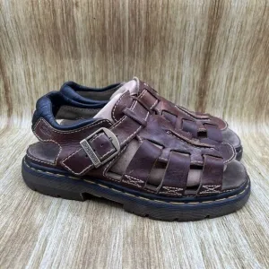 Dr. Martens Fisherman Platform Sandals Mens Size 11 Made in England 5A23 Leather