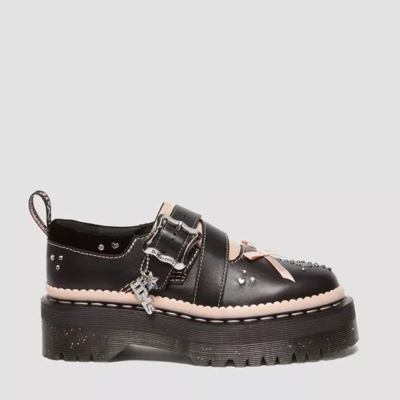 Dr. Martens Kemsley Leather Buckle Platform Shoes - Valentine’s collection